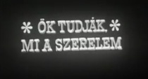 Ők tudják, mi a szerelem (1963)